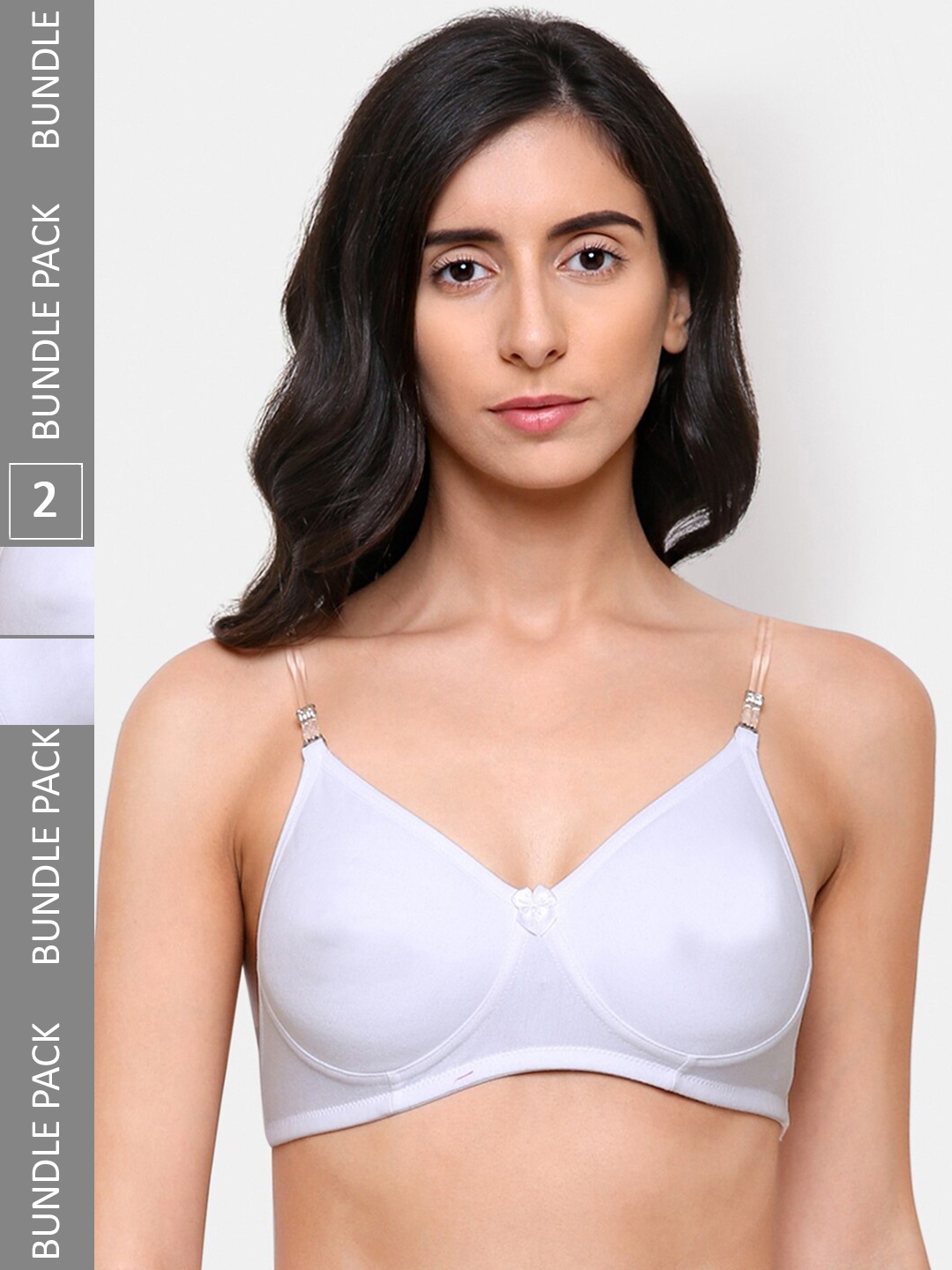 

College Girl Pack of 2 Full Coverage All Day Comfort Bra, White