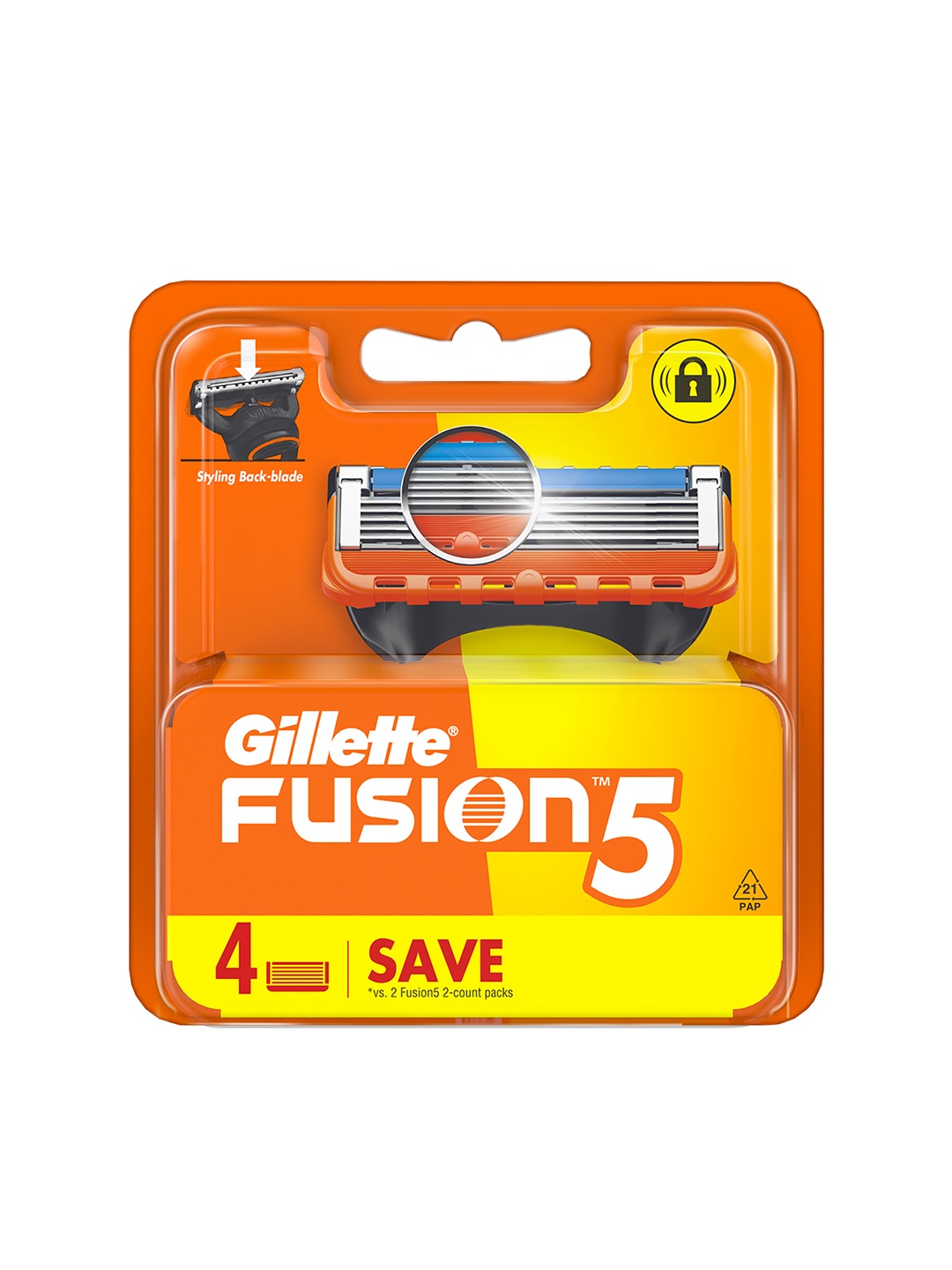 

Gillette Fusion Men Pack of 4 Manual Shaving Razor Cartridges, Blue