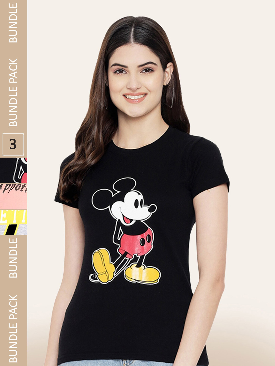 

BAESD Pack Of 3 Graphic Printed Cotton T-shirt, Black