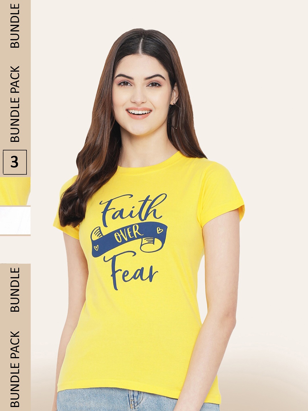 

BAESD Pack Of 3 Graphic Printed Cotton T-shirt, Yellow