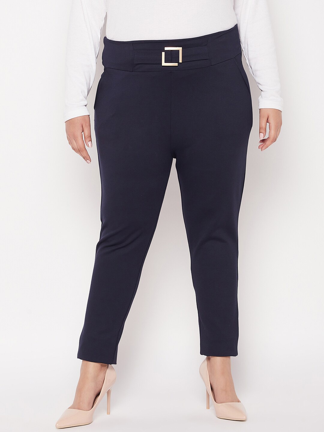 

CLORA CREATION PLUS Women Plus Size Jeggings, Navy blue