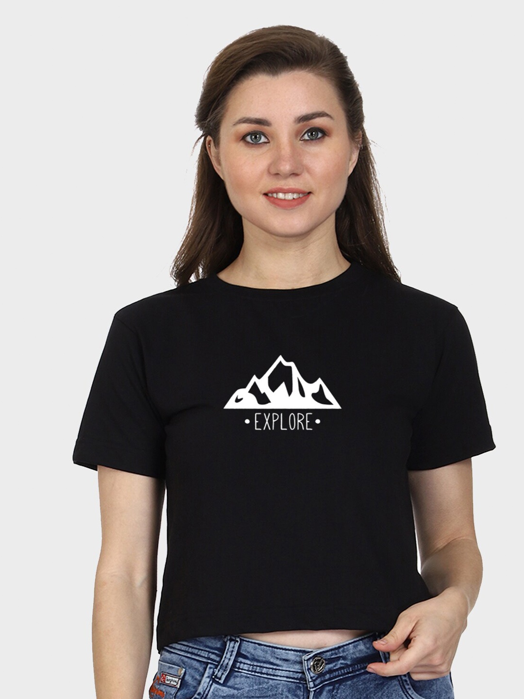 

T-SHIRT TRUCK Graphic Printed Cotton T-shirt, Black