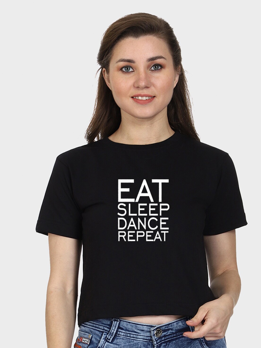 

T-SHIRT TRUCK Typography Printed Casual T-shirt, Black