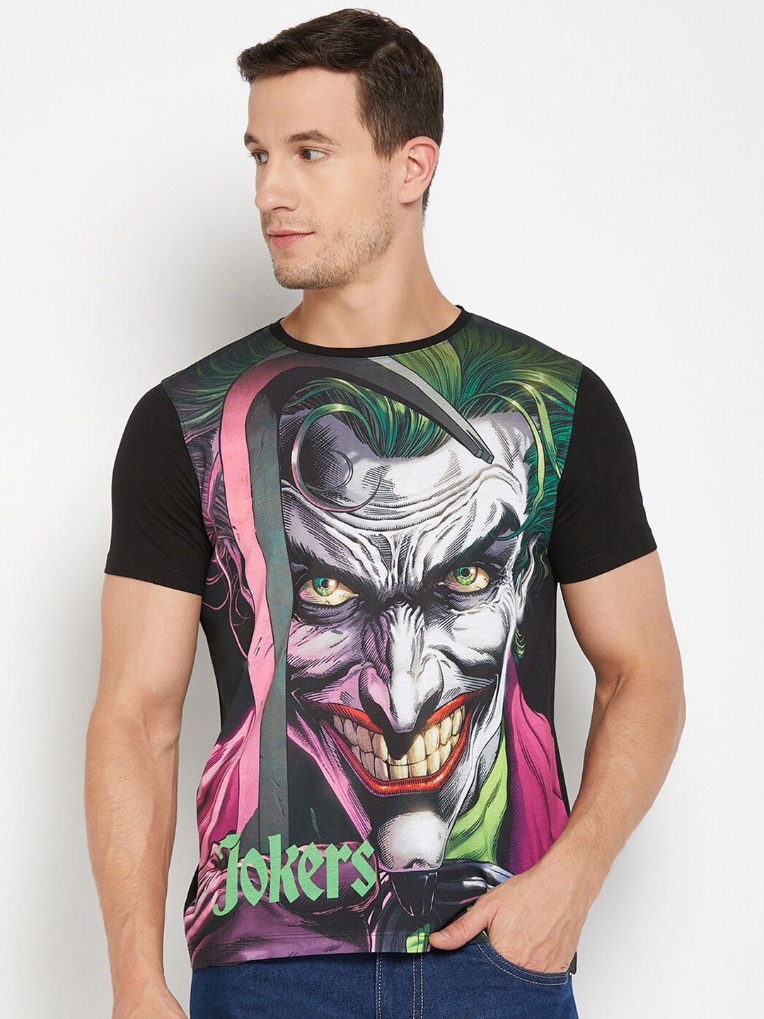 

Wear Your Mind Joker Printed T-shirt, Black