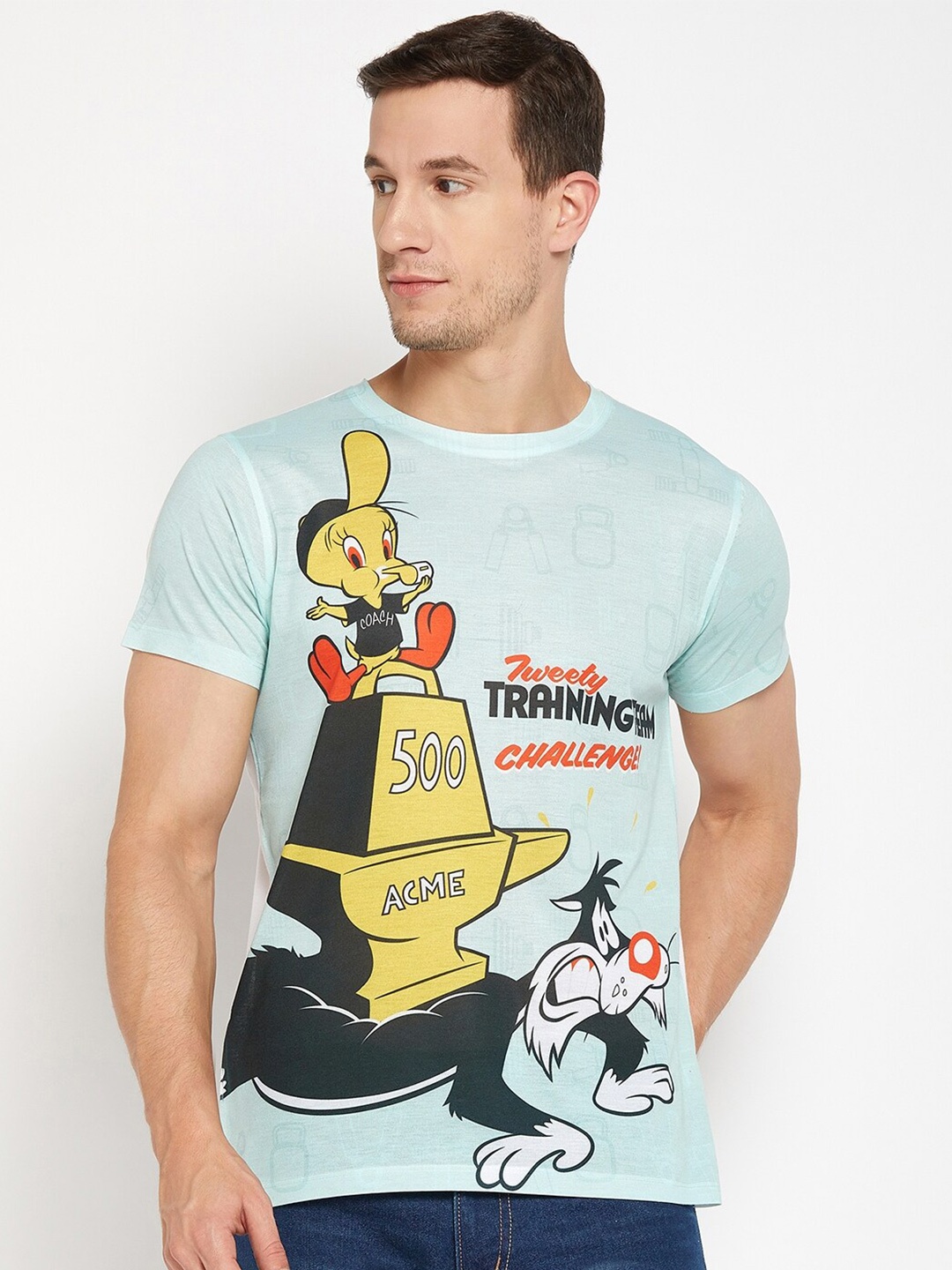 

Wear Your Mind Looney Tunes Printed Casual T-shirt, Blue