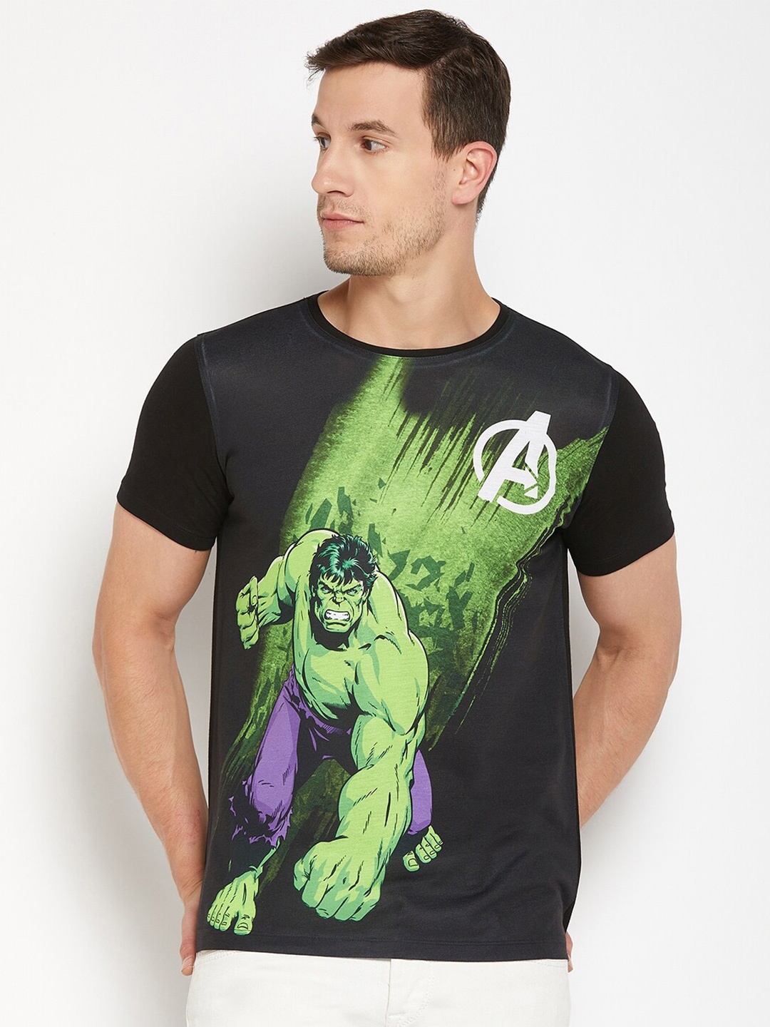 

Wear Your Mind Hulk Printed Casual T-shirt, Black