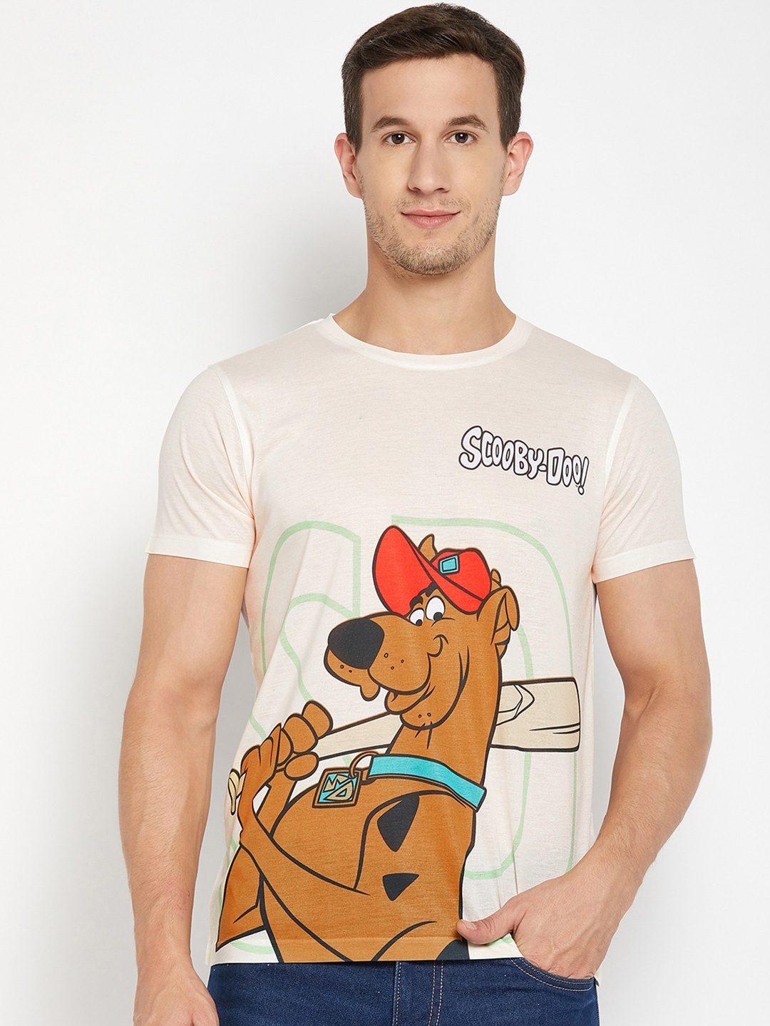 

Wear Your Mind Scooby Doo Printed T-shirt, Beige