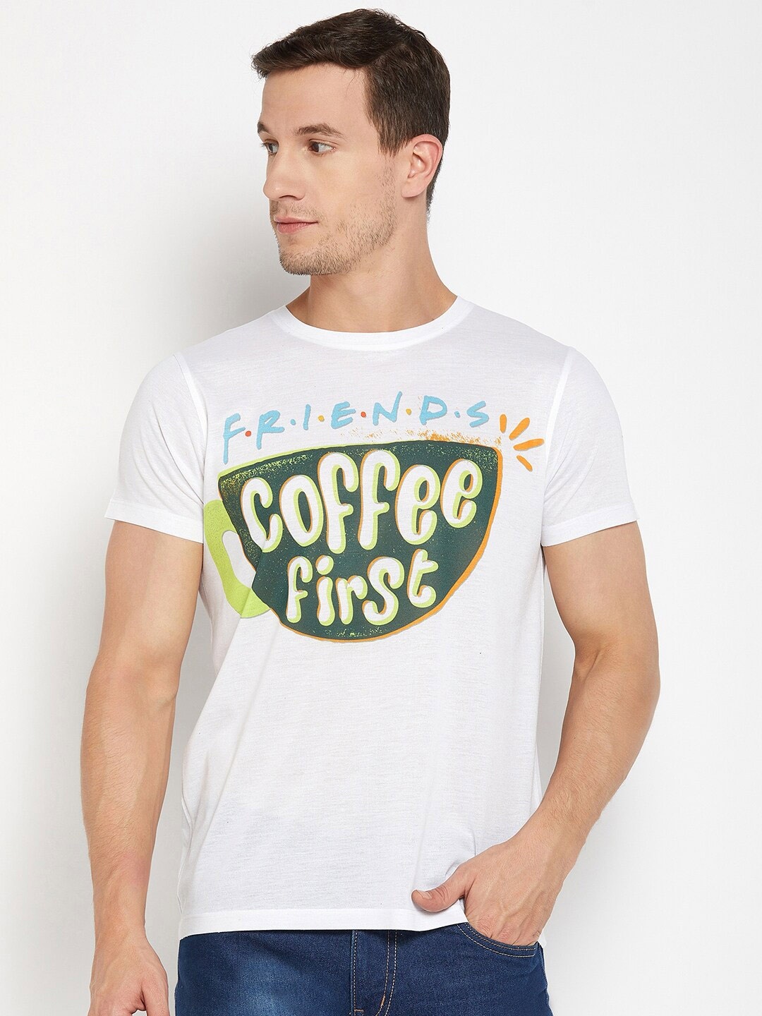 

Wear Your Mind Typography Printed Round Neck T-shirt, White