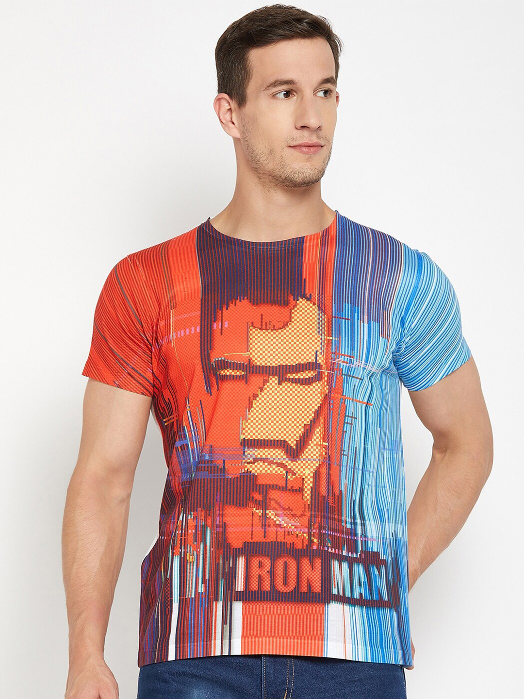 

Wear Your Mind Iron Man Printed Round Neck T-shirt, Red