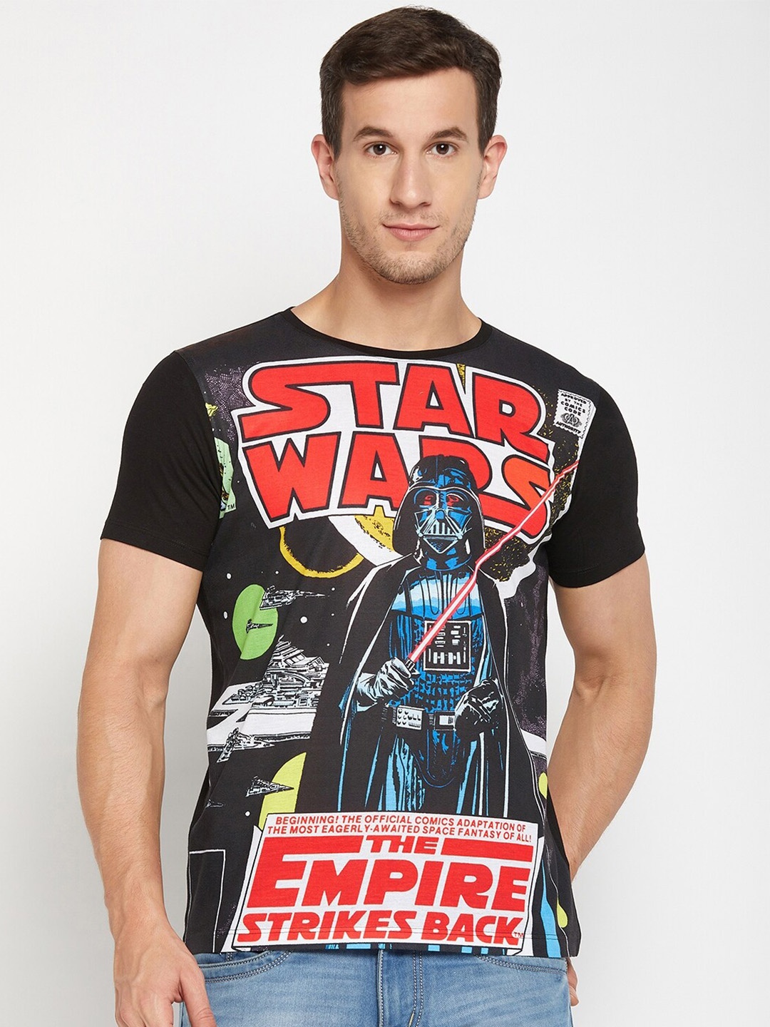 

Wear Your Mind Star Wars Printed Casual T-shirt, Black