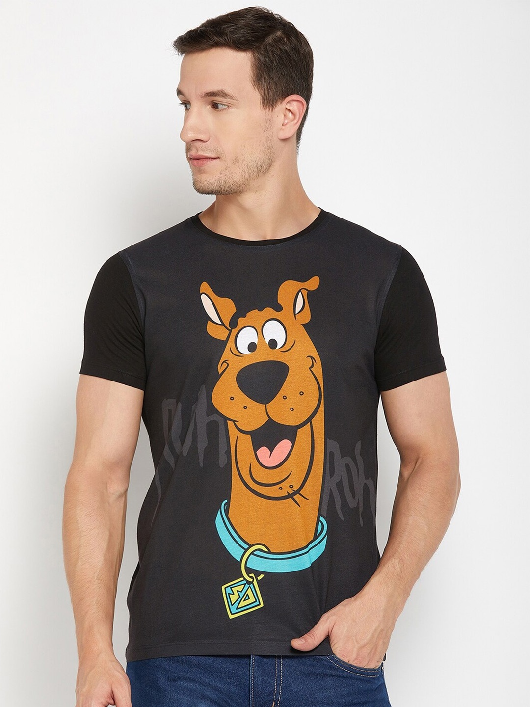 

Wear Your Mind Scooby Doo Printed Round Neck T-shirt, Black