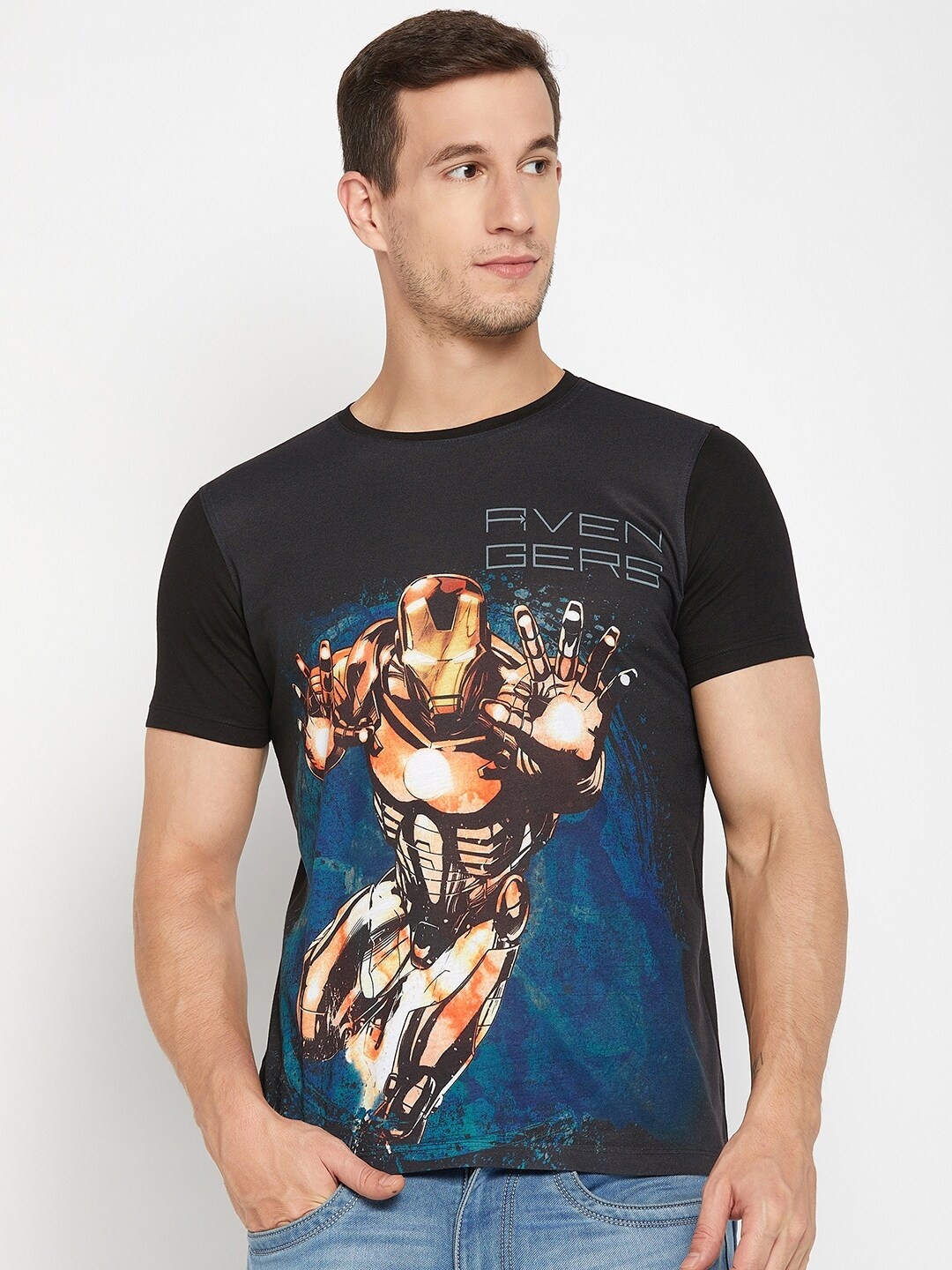 

Wear Your Mind Iron Man Printed T-shirt, Black