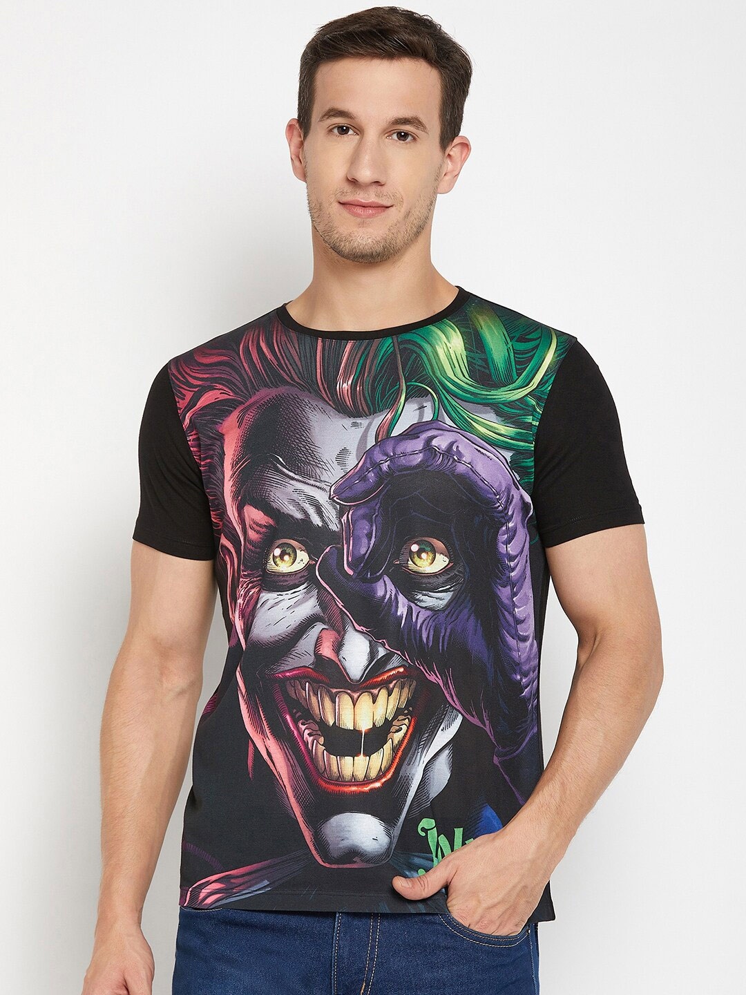 

Wear Your Mind Joker Printed Regular Fit T-shirt, Black