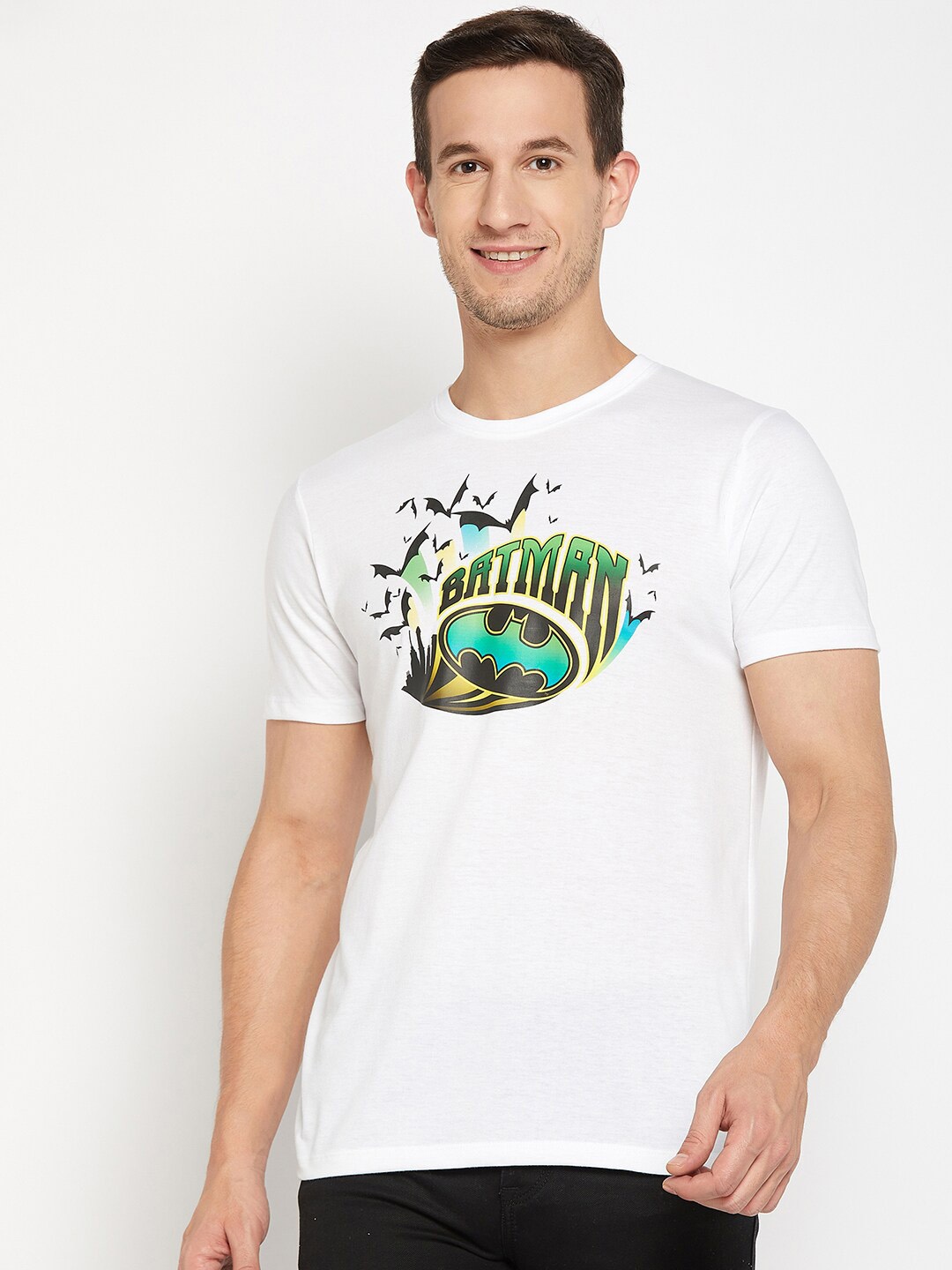 

Wear Your Mind Batman Printed Pure Cotton T-shirt, White