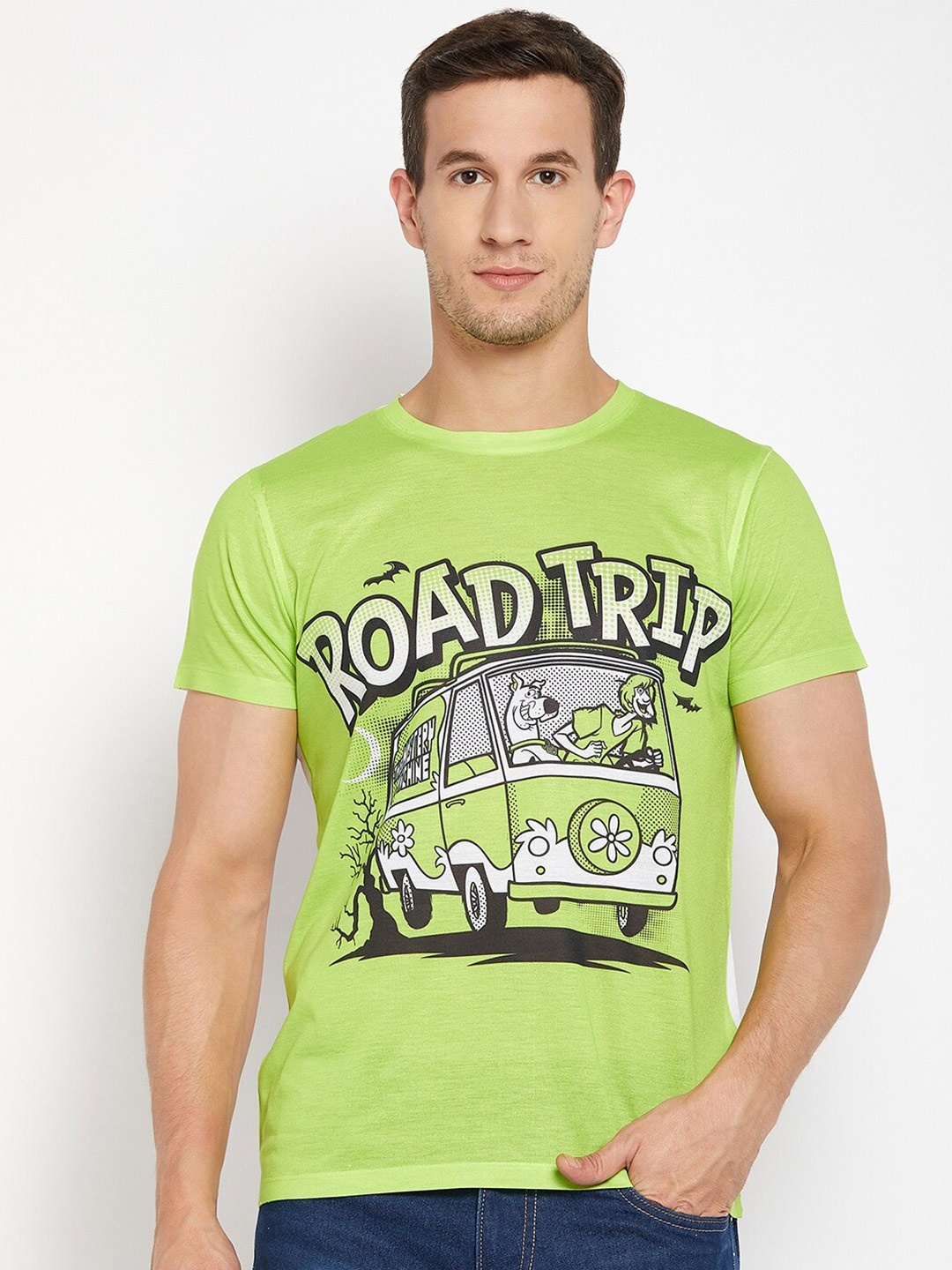

Wear Your Mind Scooby-Doo Printed T-shirt, Fluorescent green