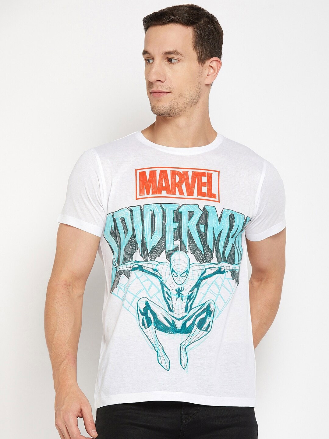

Wear Your Mind Spider-Man Graphic Printed T-Shirt, White
