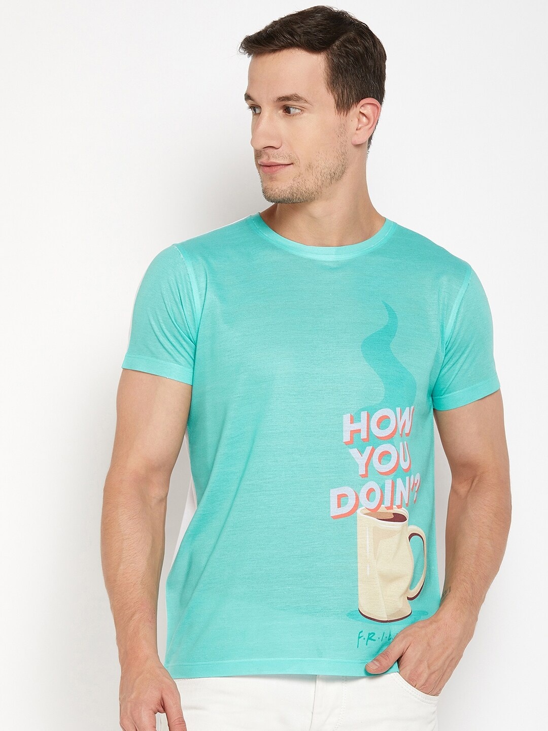 

Wear Your Mind Typography Printed Casual T-shirt, Blue