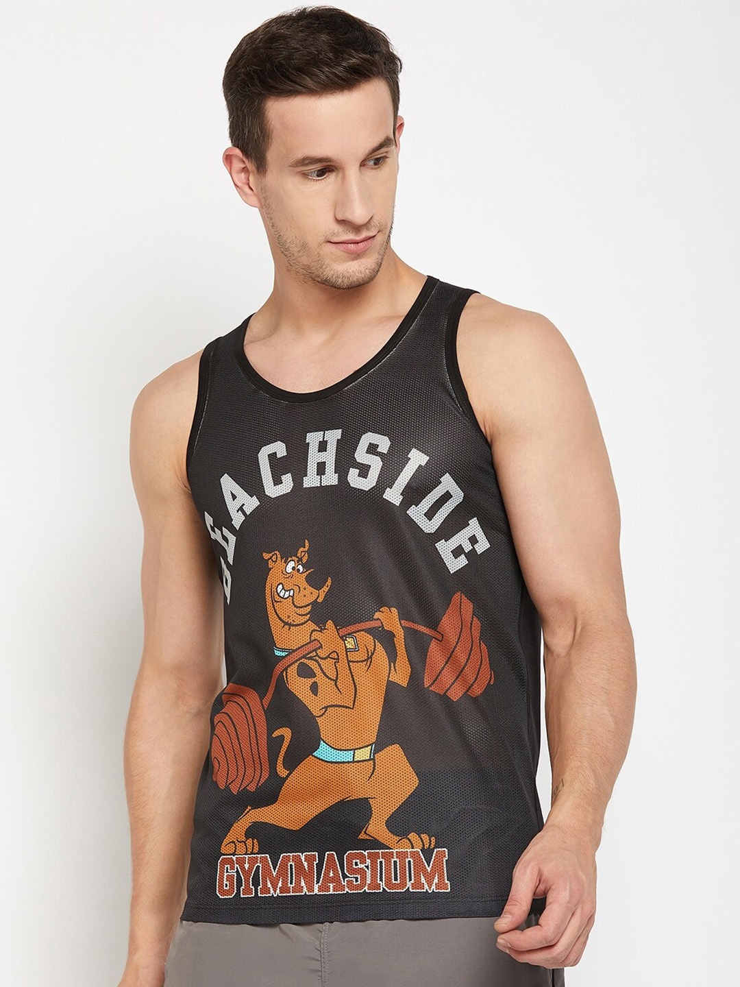 

Wear Your Mind Scooby-Doo Printed Sleeveless T-shirt, Black