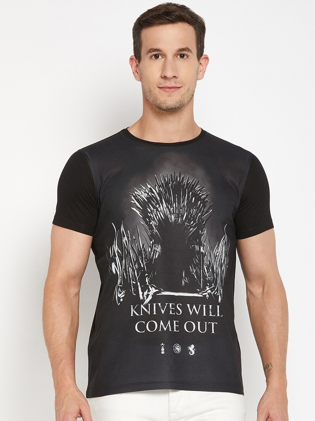 Wear Your Mind Game Of Thrones Printed T-shirt, Black