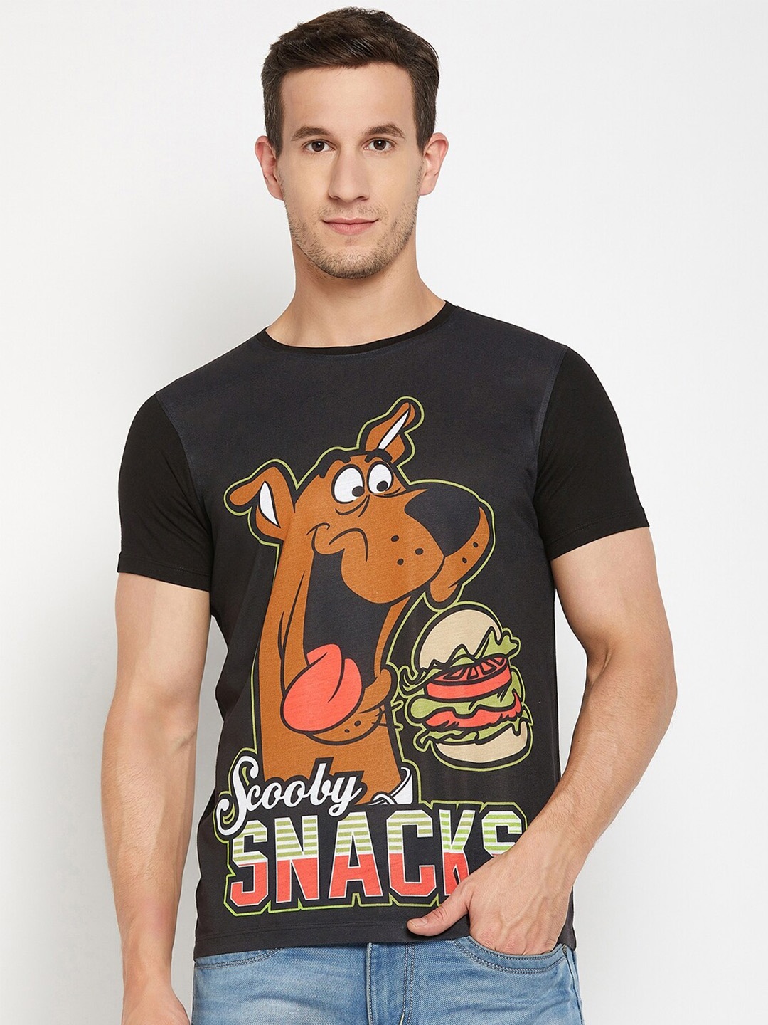 

Wear Your Mind Scooby-Doo Printed Regular Fit T-shirt, Black