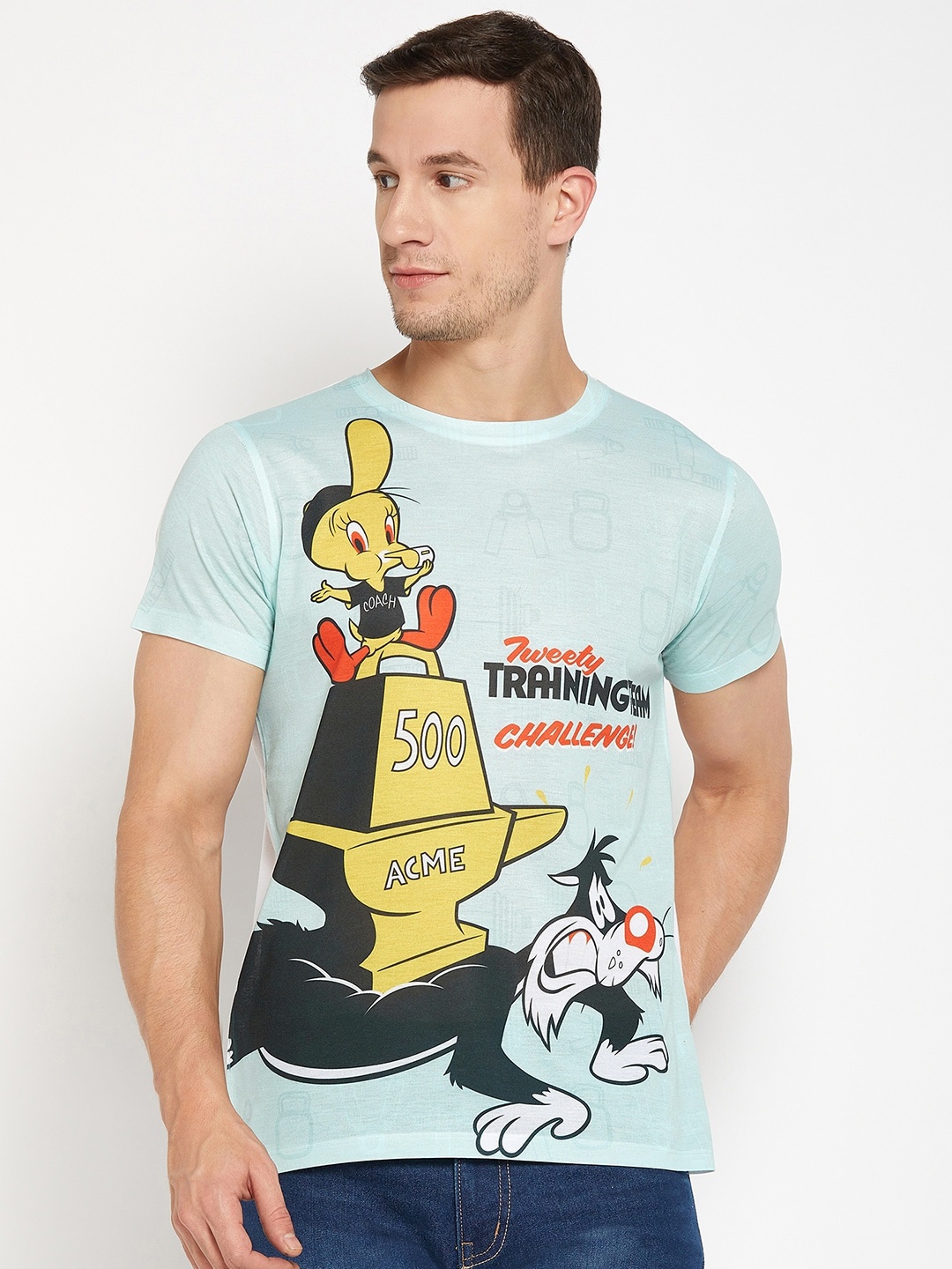 

Wear Your Mind Looney Tunes Printed Casual T-shirt, Blue