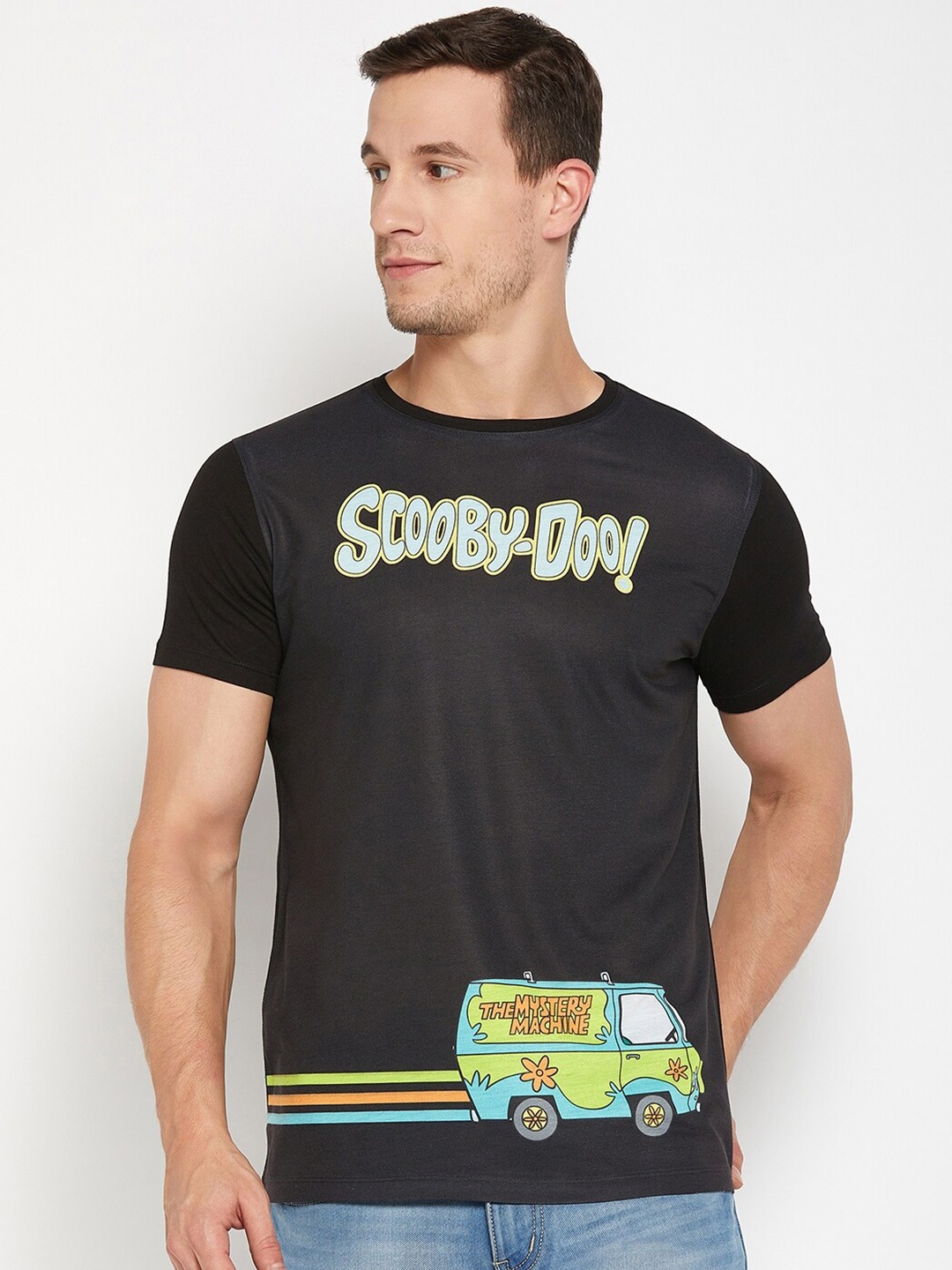 

Wear Your Mind Scooby Doo Printed Casual T-shirt, Black