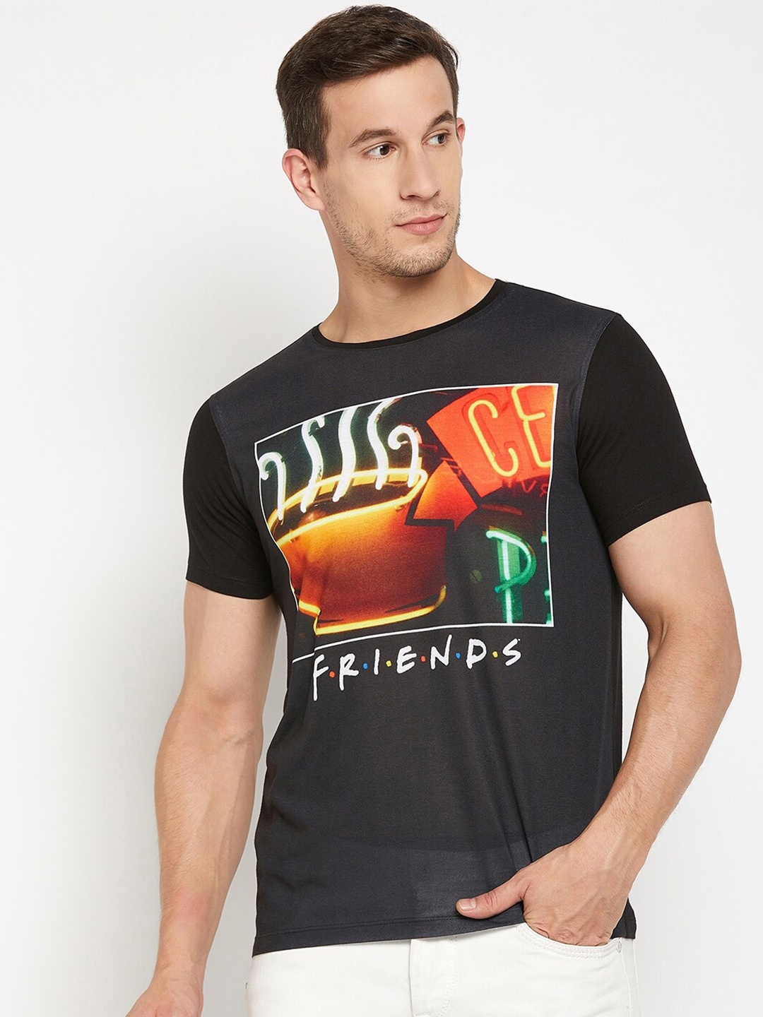 

Wear Your Mind Graphic Printed Round Neck T-shirt, Black