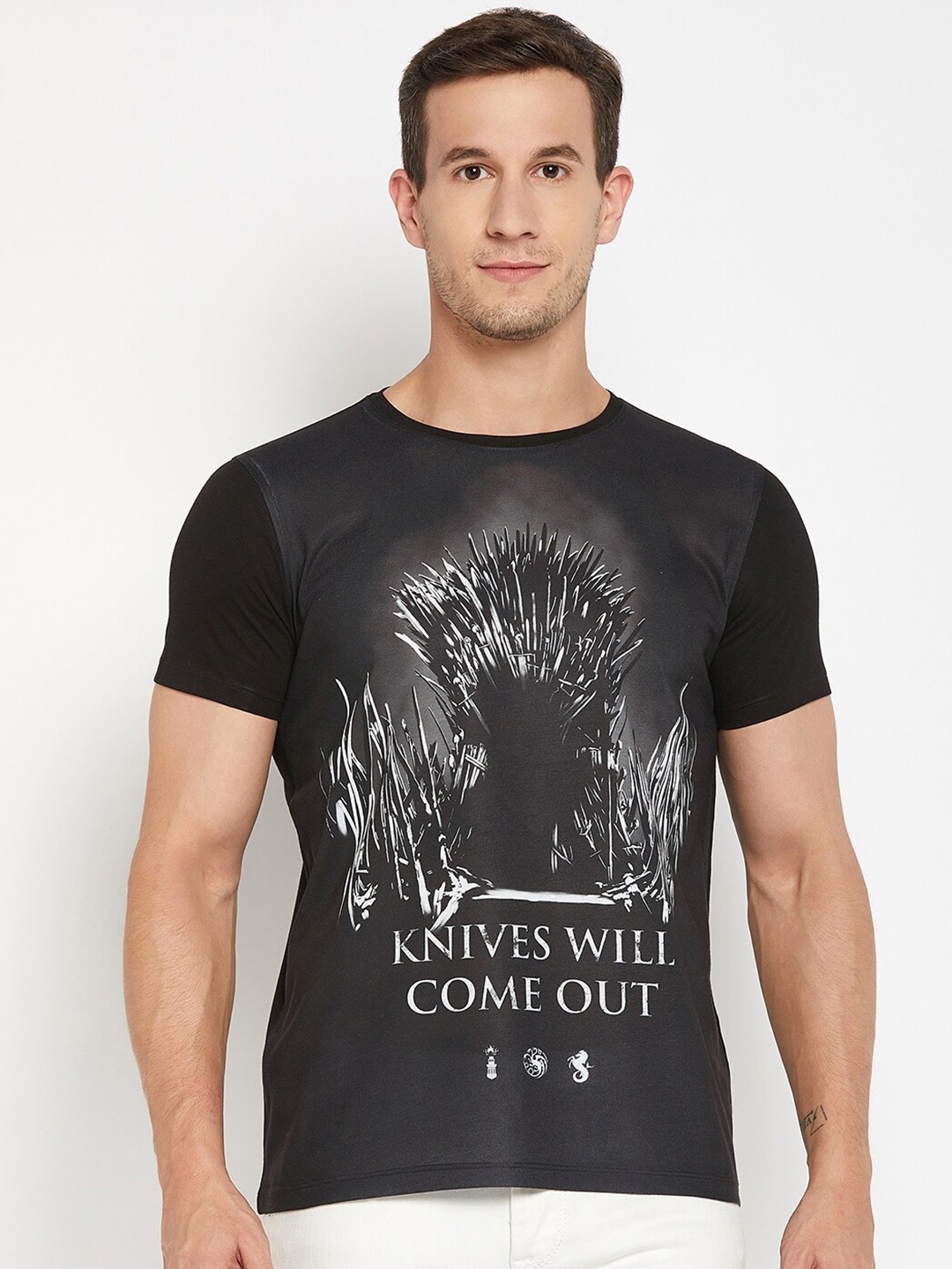 

Wear Your Mind Game Of Thrones Printed T-shirt, Black