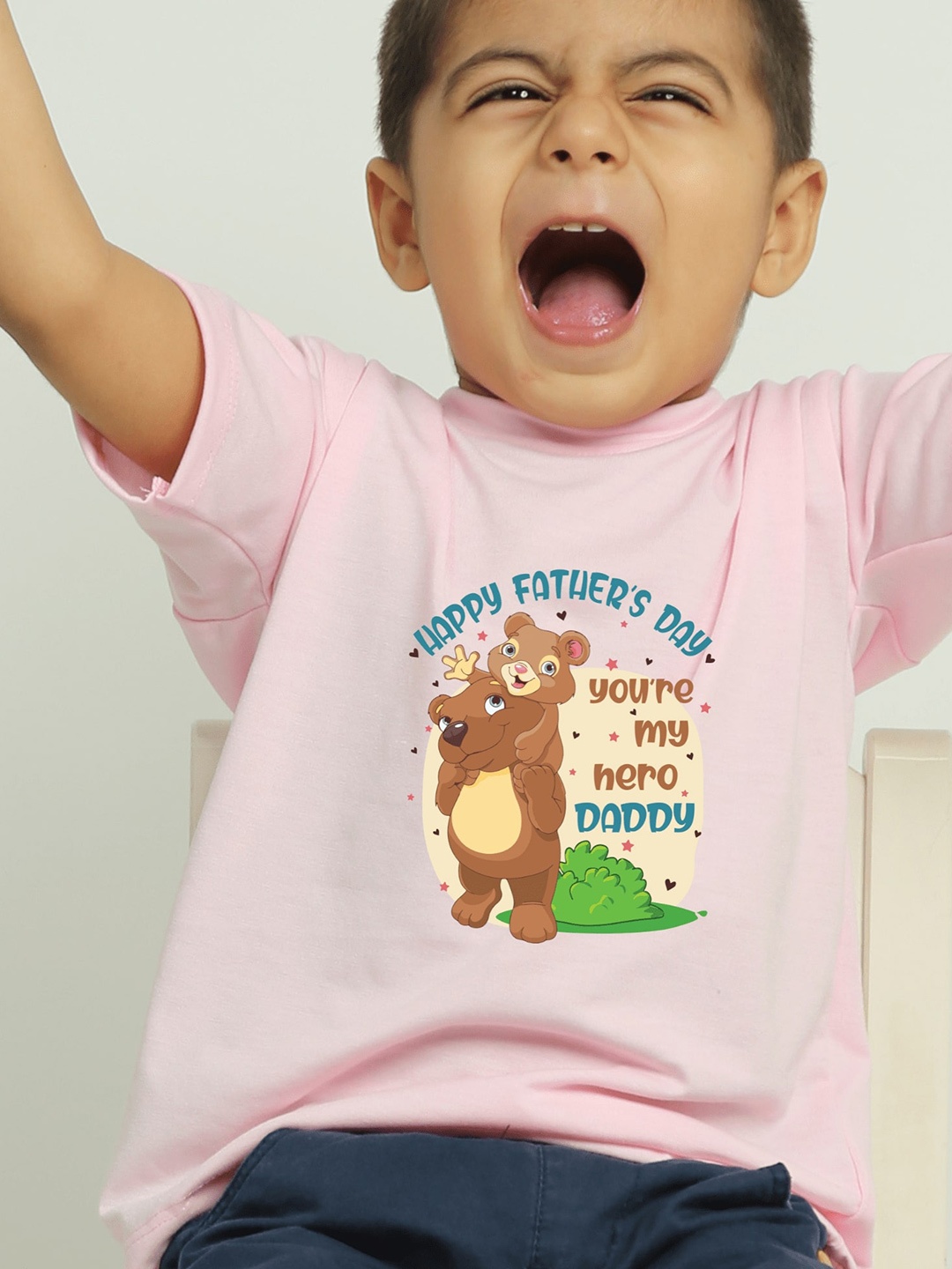 

KNITROOT Kids Graphic Printed Cotton T-Shirt, Pink