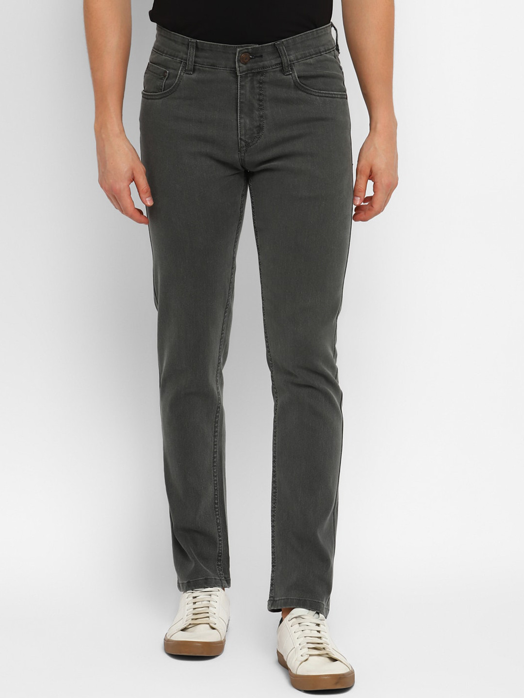 

Routeen Men Grey Jean Slim Fit Light Fade Stretchable Jeans