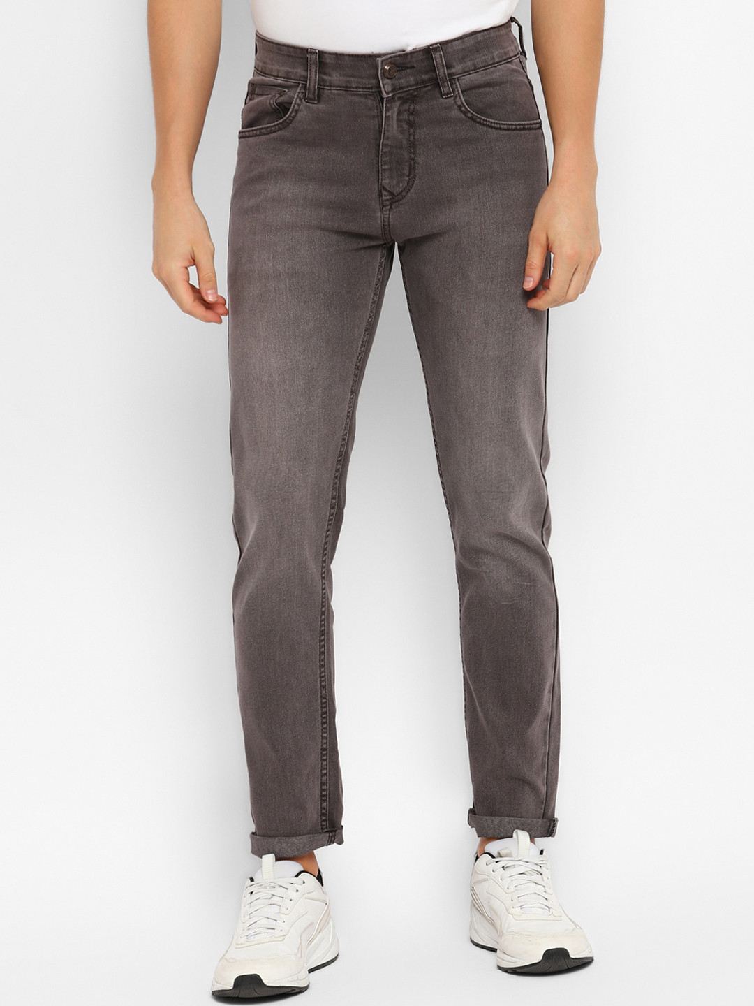 

Routeen Men Coffee Brown Jean Slim Fit Light Fade Stretchable Jeans