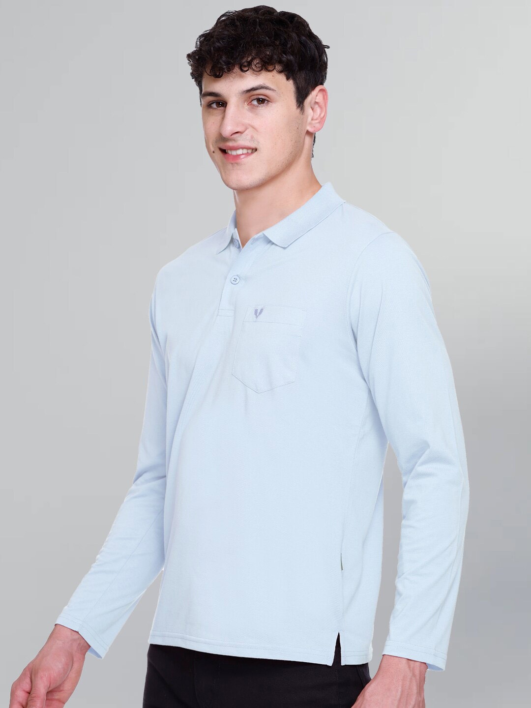 

GODFREY Polo Collar Cotton T-shirt, Blue