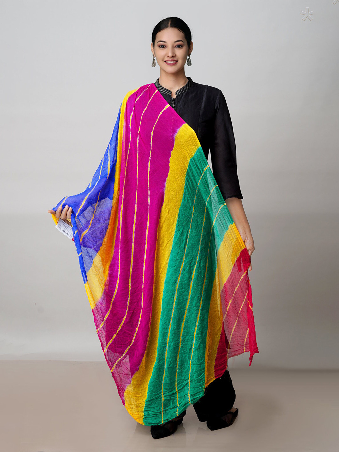 

Unnati Silks Printed Silk Dupatta, Pink
