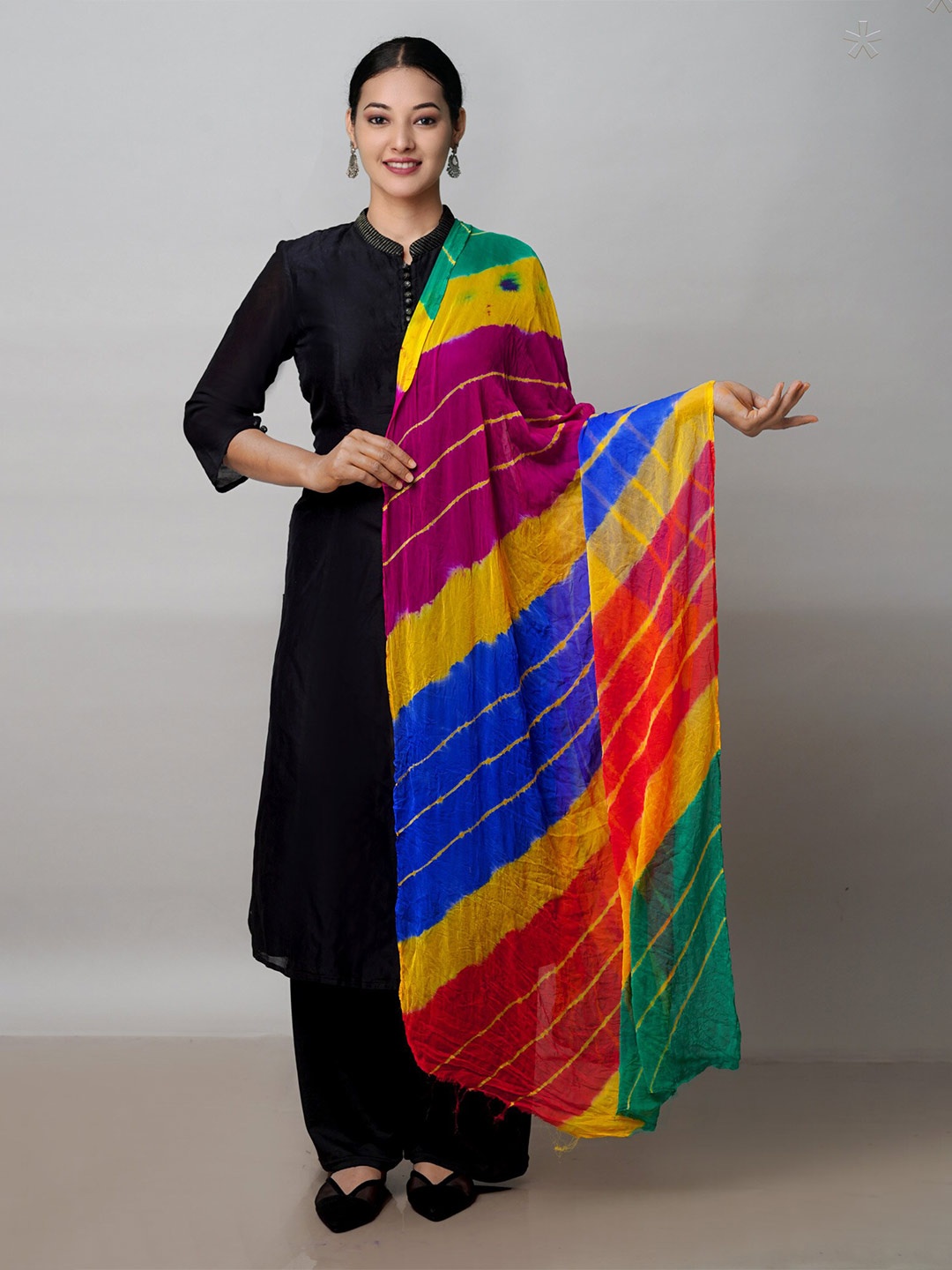 

Unnati Silks Leheriya Printed Dupatta, Yellow