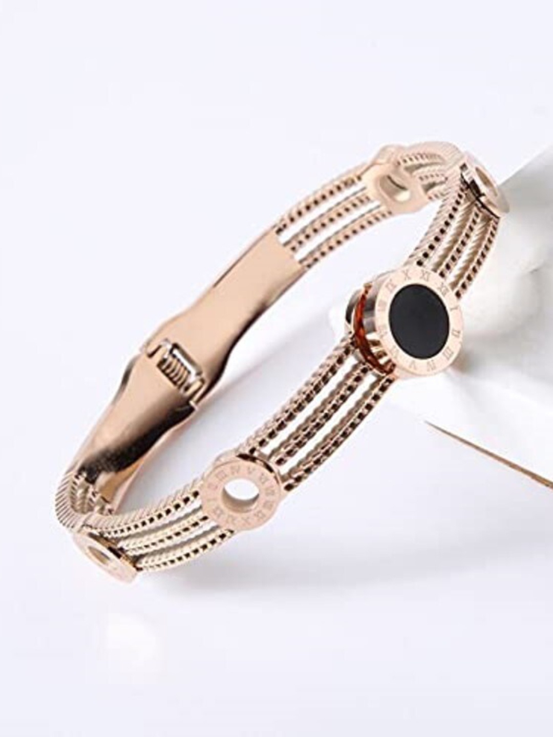 

VIEN Rose Gold-Plated Kada Bracelet