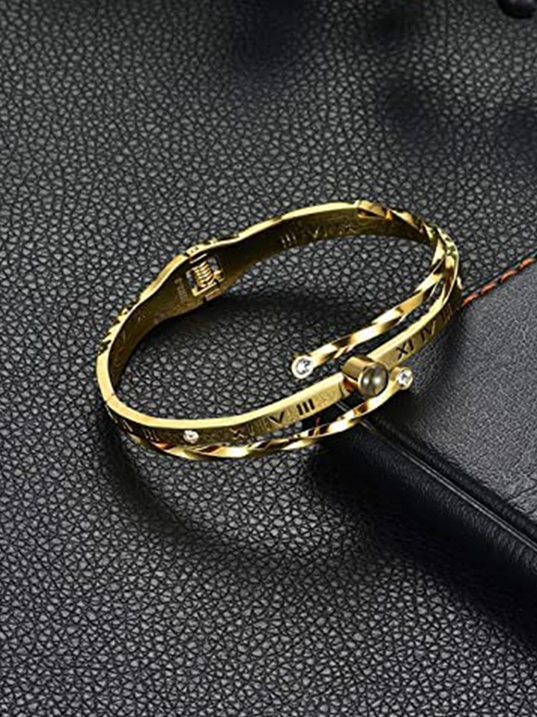 

VIEN Gold-Plated Kada Bracelet, Silver