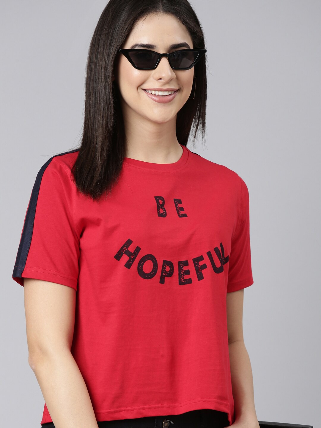 

Kryptic Typography Printed Relaxed Fit Pure Cotton T-shirt, Red
