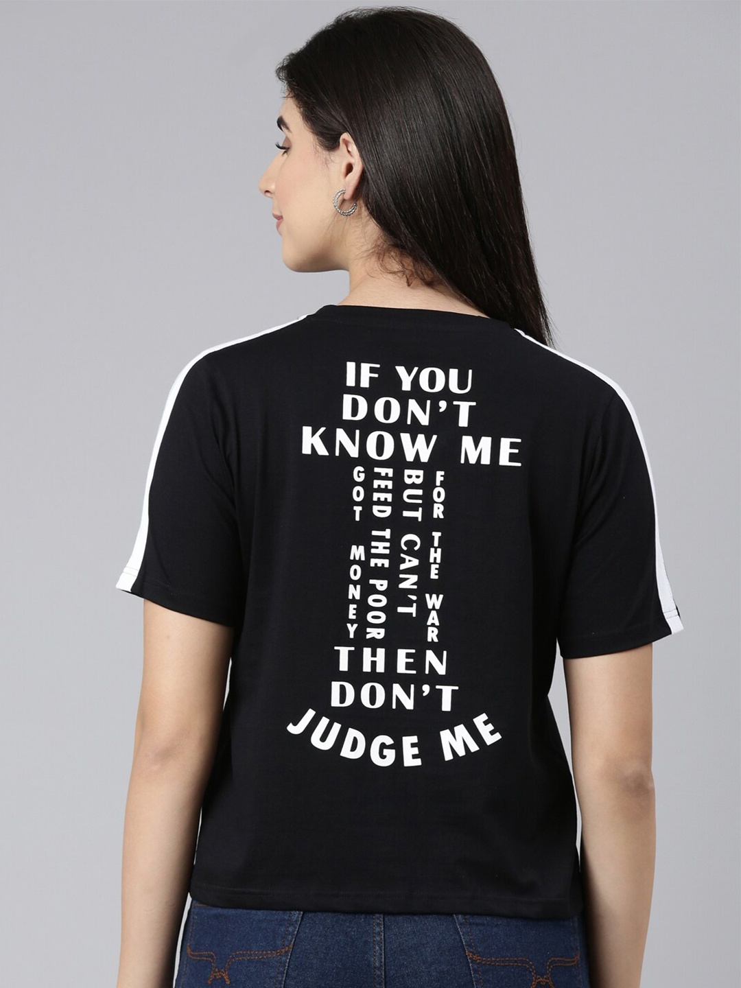 

Kryptic Typography Printed Pure Cotton T-shirt, Black