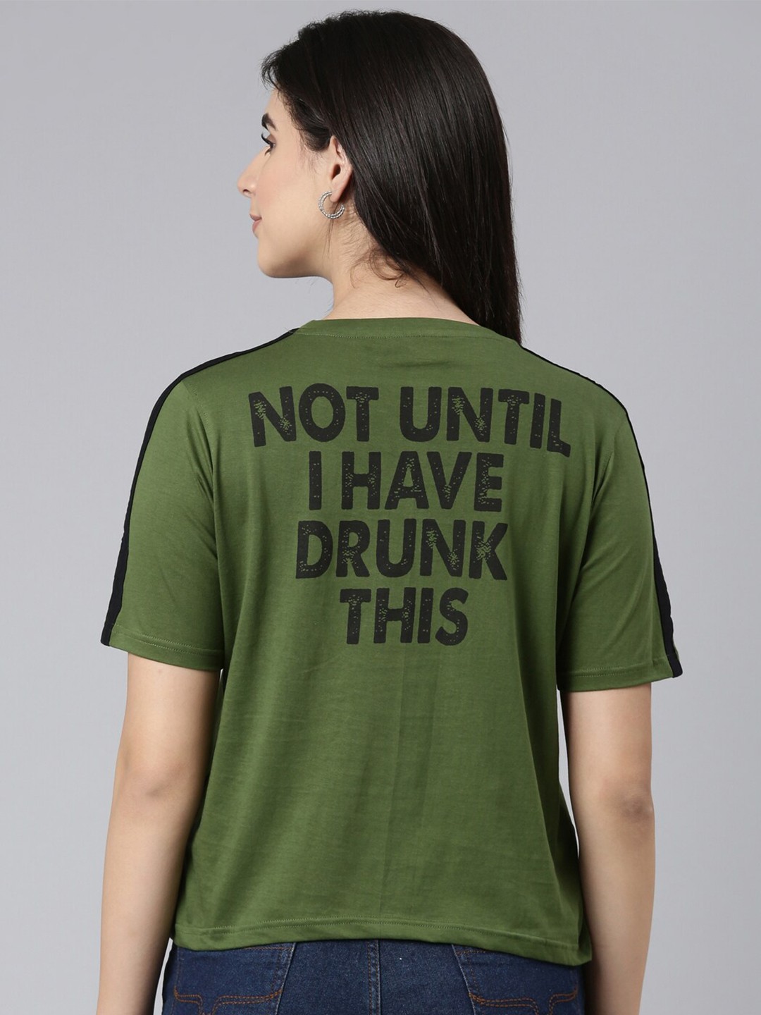 

Kryptic Typography Printed Relaxed Fit Pure Cotton T-shirt, Olive