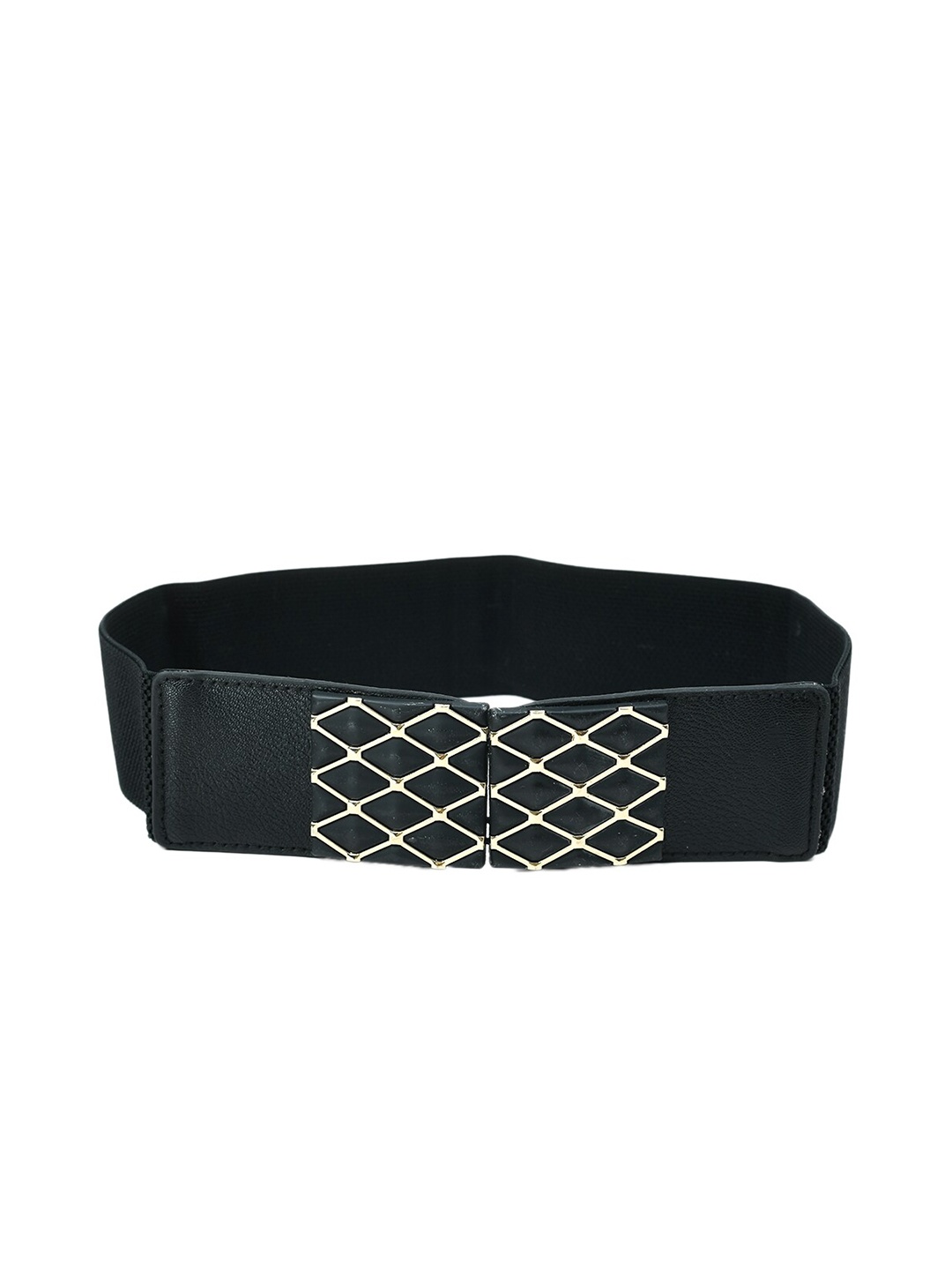 

Kastner Women Textured Stretchable Wide Belt, Black