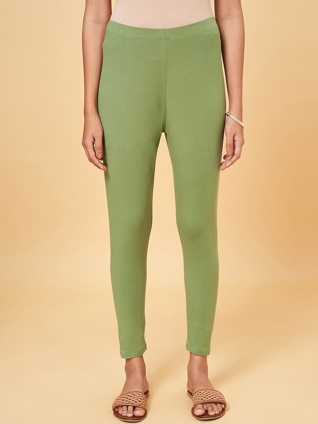 

RANGMANCH BY PANTALOONS Women Ankle Length Leggings, Green