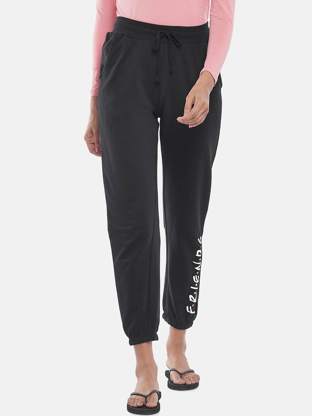 

Dreamz by Pantaloons Women Cotton Lounge Pants, Black