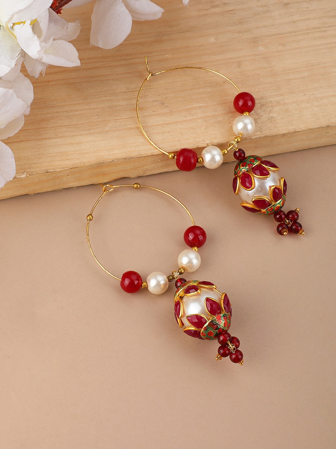 

Bhana Fashion Gold-Plated Contemporary Drop Earrings