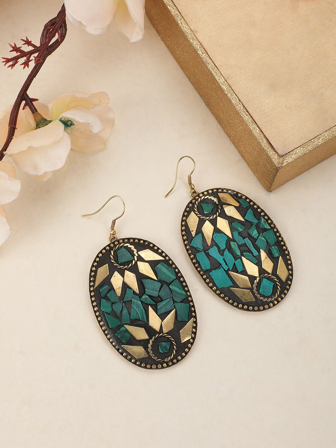

Bhana Fashion Gold Plated Contemporary Drop Earrings
