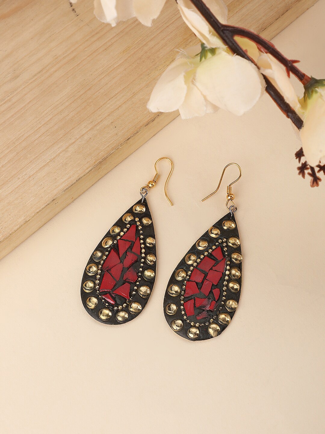 

Bhana Fashion Gold Plated Contemporary Drop Earrings