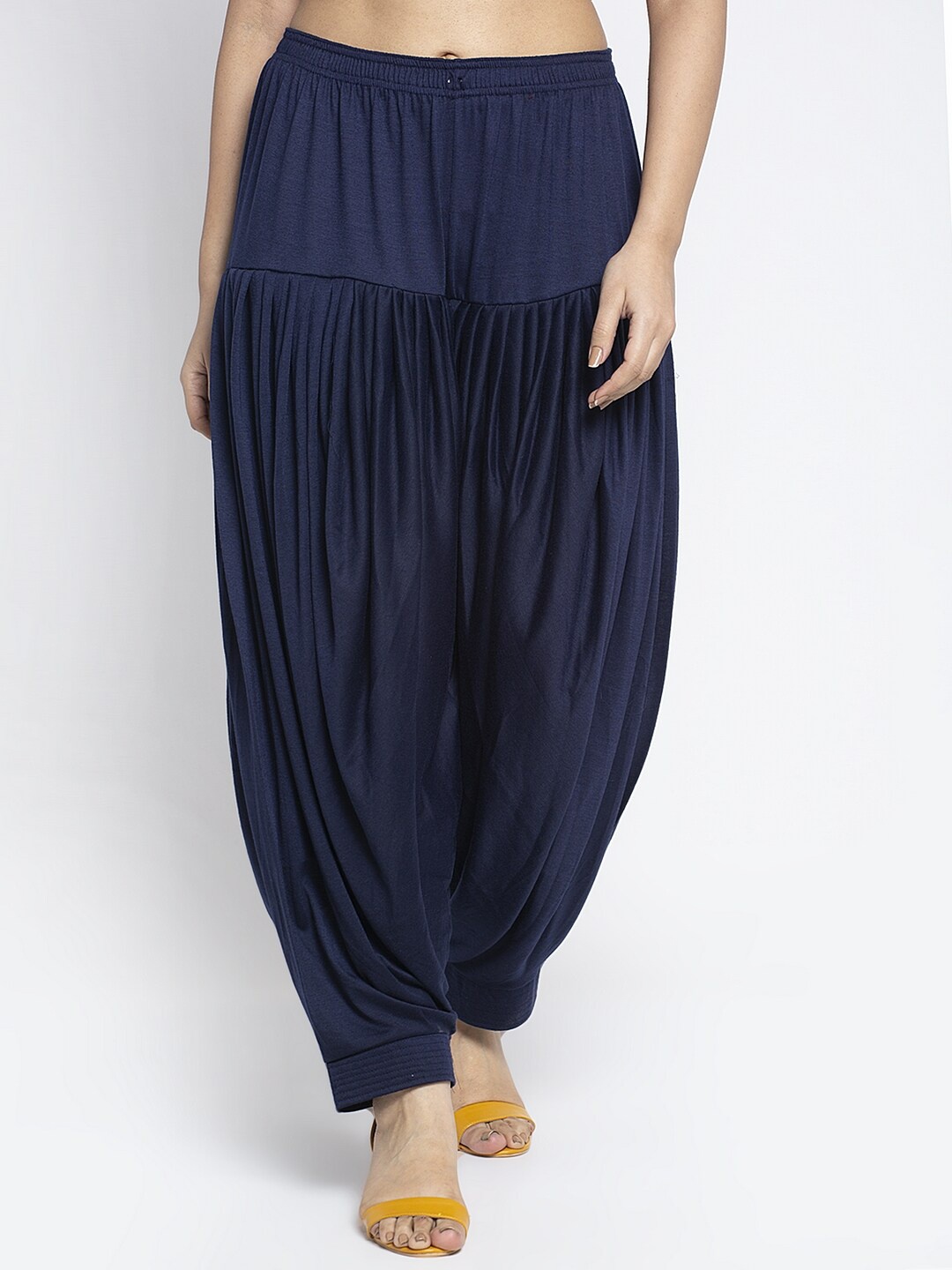

GRACIT Women Mid-Rise Lycra Patiala, Navy blue