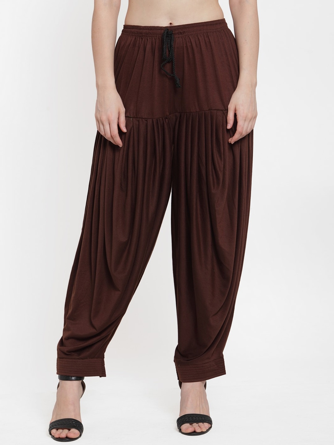 

GRACIT Women Mid-Rise Lycra Patiala, Brown