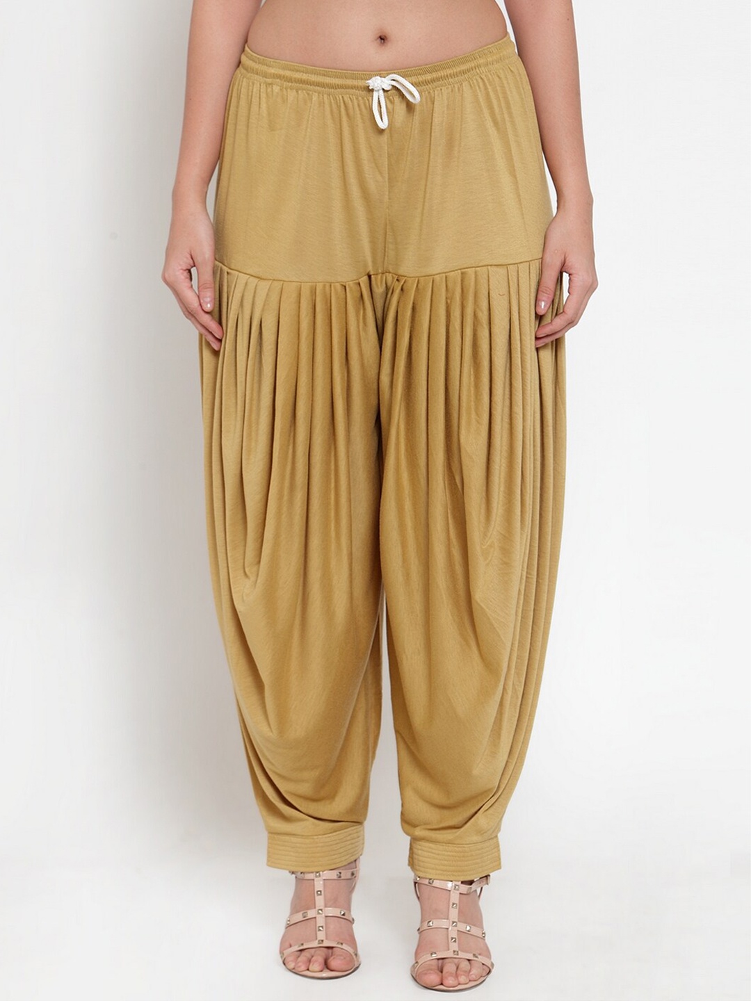 

GRACIT Women Mid-Rise Lycra Patiala, Beige