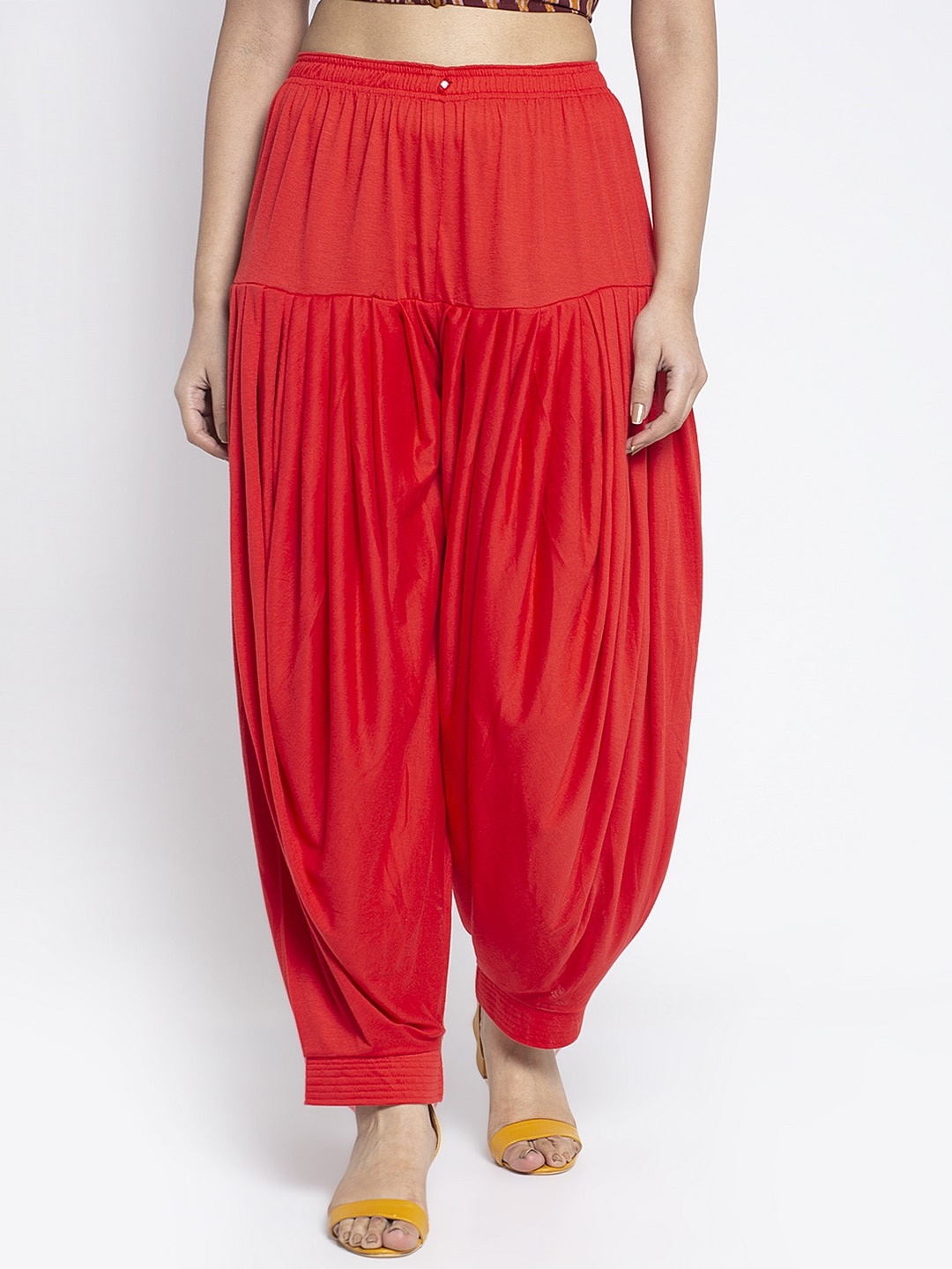 

GRACIT Women Mid-Rise Lycra Patiala, Red