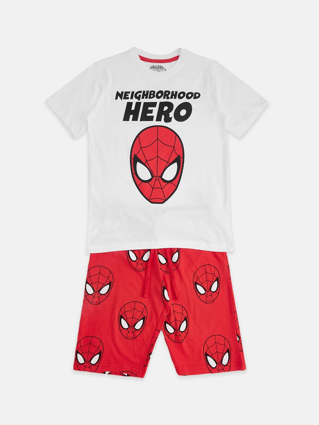 

Pantaloons Junior Spiderman Printed Cotton Sleepsuit, White